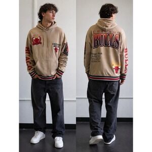 Ultra Game Chicago Bulls Basketball Club Pullover Hoodie Mens M Graphics NBA